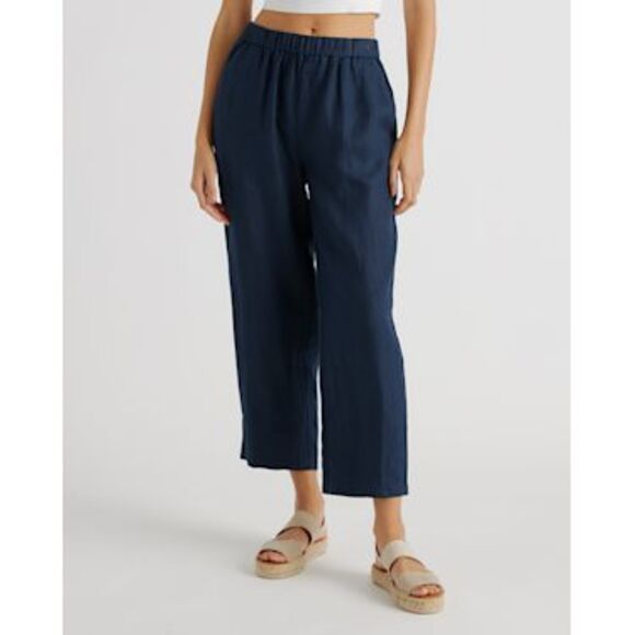 Quince 100% European Linen Pants Deep Navy XL - Picture 1 of 3